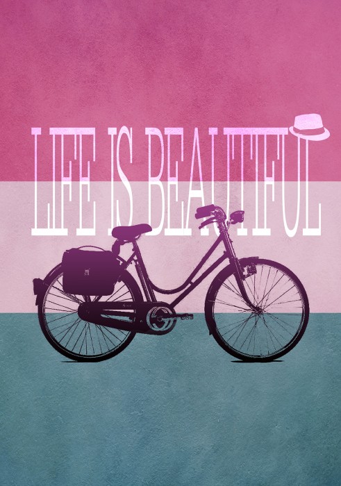 《美丽人生》矢量图设计课程作业 作者：13级马启琁 指导教师：崔文铮