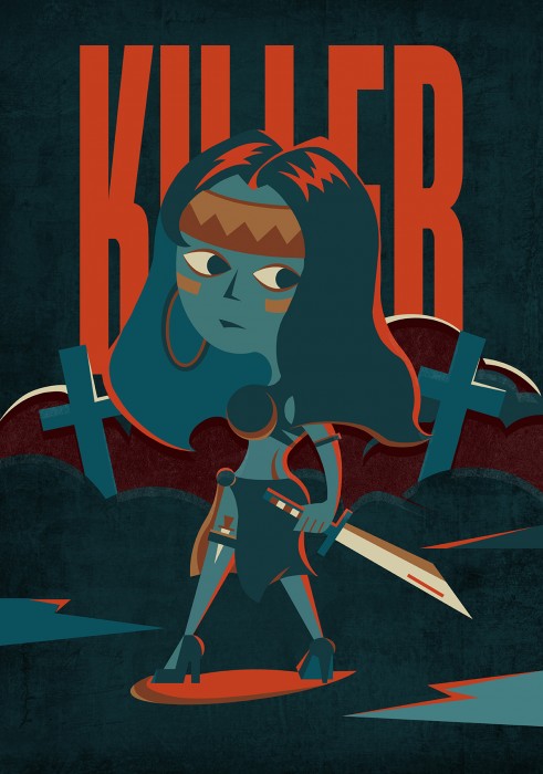 《自画像》图形设计课程作业 作者：13级李珈羽 指导教师：崔文铮